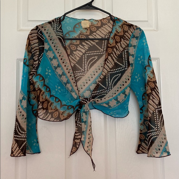 Check It Out Brand Crop Top with front tie - Picture 1 of 3